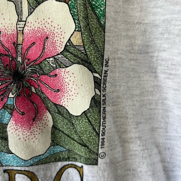 Vintage Single Stitch Washington DC Graphic Print Hanes Beefy T Gray T-Shirt - Picture 4 of 7